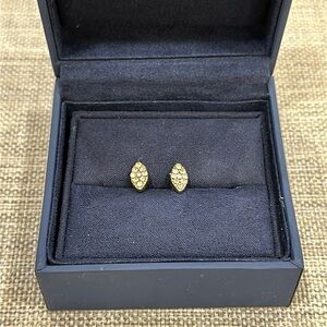 Super Cute Crystal Earrings. Oval/Football Shaped.